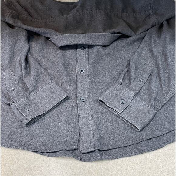 Men's Button Down Tony Hawk Shirt Size XL Long Sleeve Chest Pocket Dark Gray EUC - Picture 10 of 10